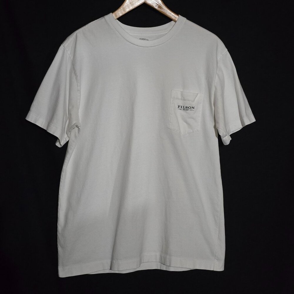 C.C. Filson SS Crewneck -"Might As Well Have The Best" - White - Sz M*